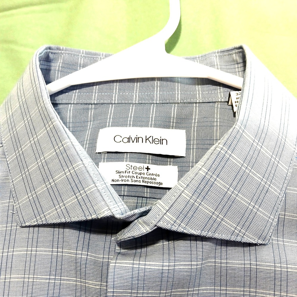 Calvin Klein Steel+ Men's Slim Fit Dress Shirt Size 15.5 32/33 NWOT